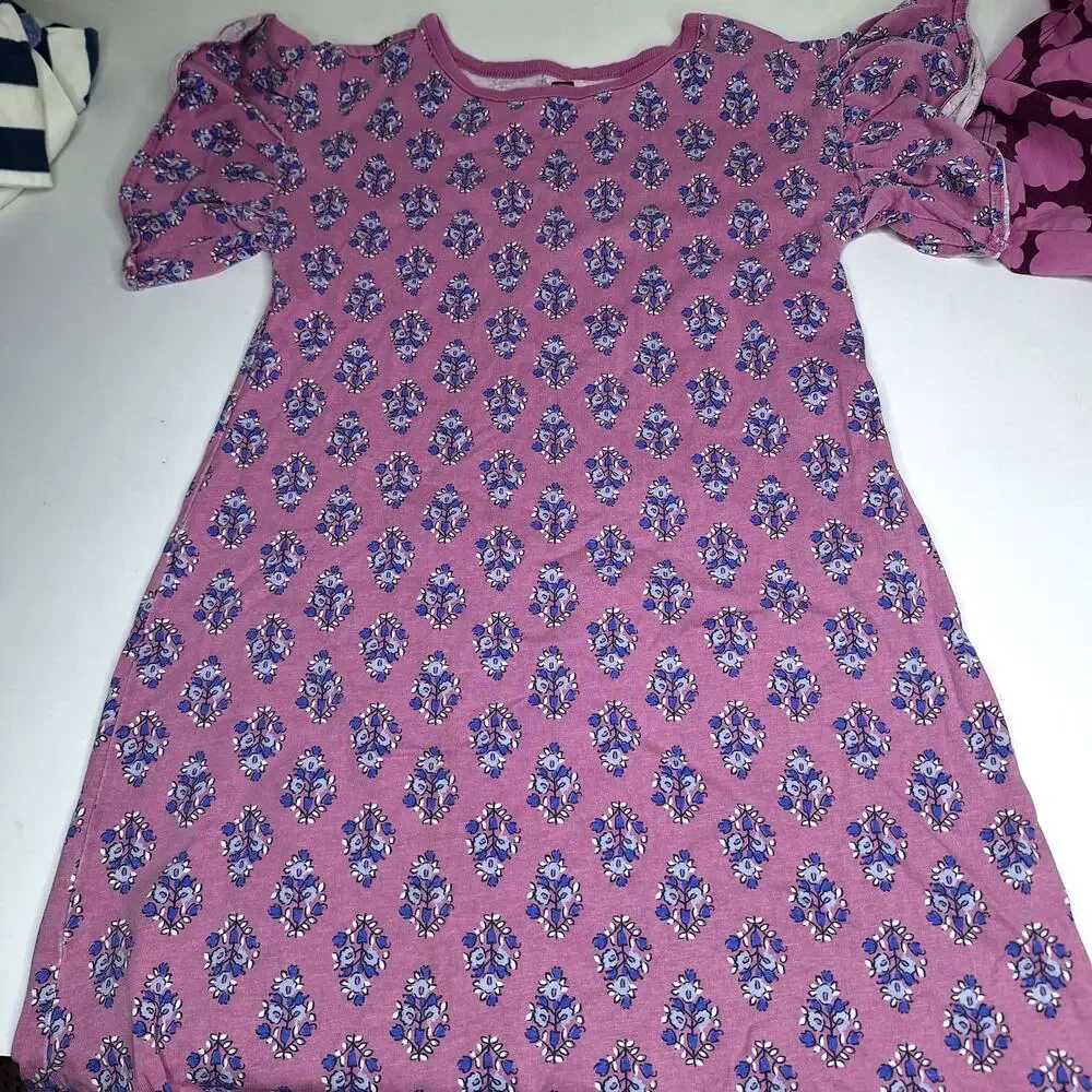 Tea Collection Lot of Girls Dresses 6 100% Cotton Twirl Floral Stripes Casual